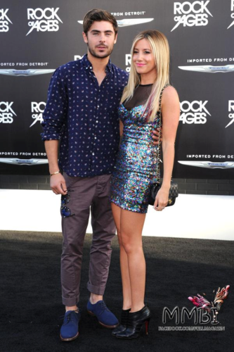  Ashley Tisdale & Zac Efron 'Rock Of Ages' Gala