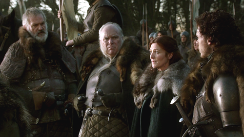  Catelyn and Robb with Rodrik and Greatjon