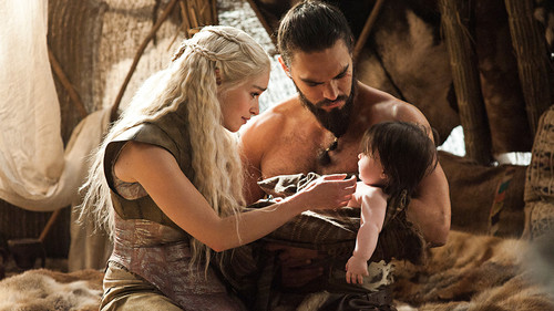 Dany and Drogo with Rhaego