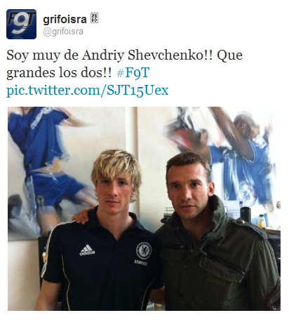  Fernando Torres with Andriy Shevchenko