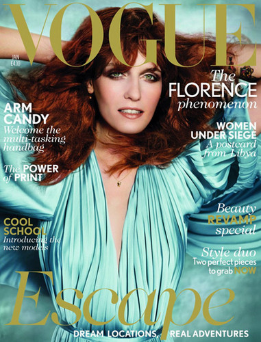  Florence Welch for the British Vogue's January 2012 issue.
