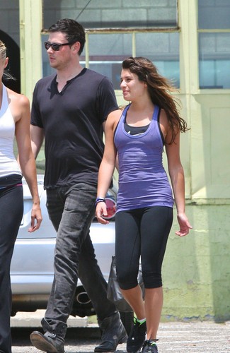 Lea & Cory Leave A Workout Together - June 13, 2012