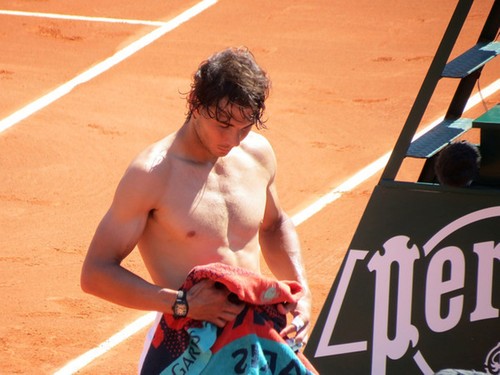  Rafa sexy breast Roland Garros 2012