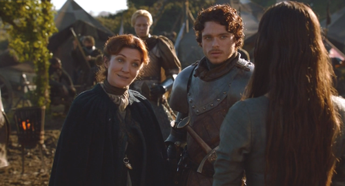 Robb with Catelyn and Jeyne