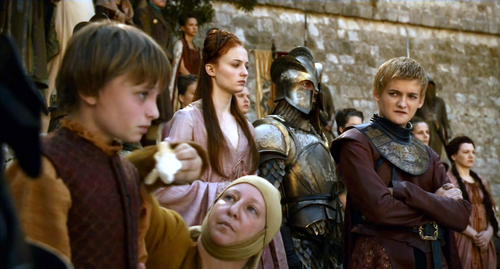  Sansa with Joffrey and Tommen