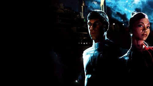  Spock and Uhura from "The Delta Anomaly" art cover