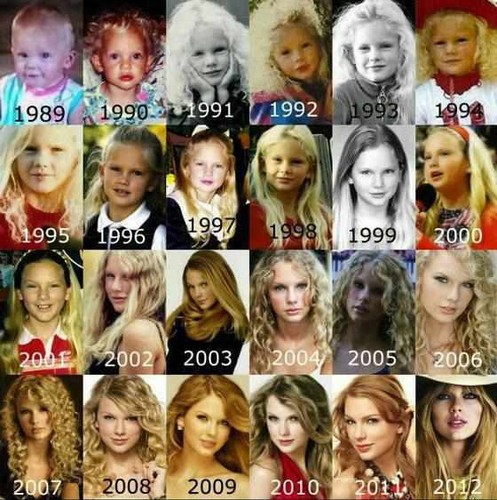  Taylor through the years.