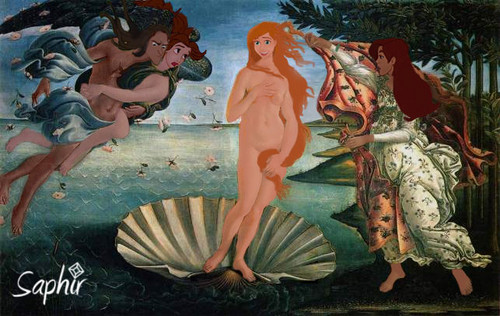The birth of Venus (cartoon version)
