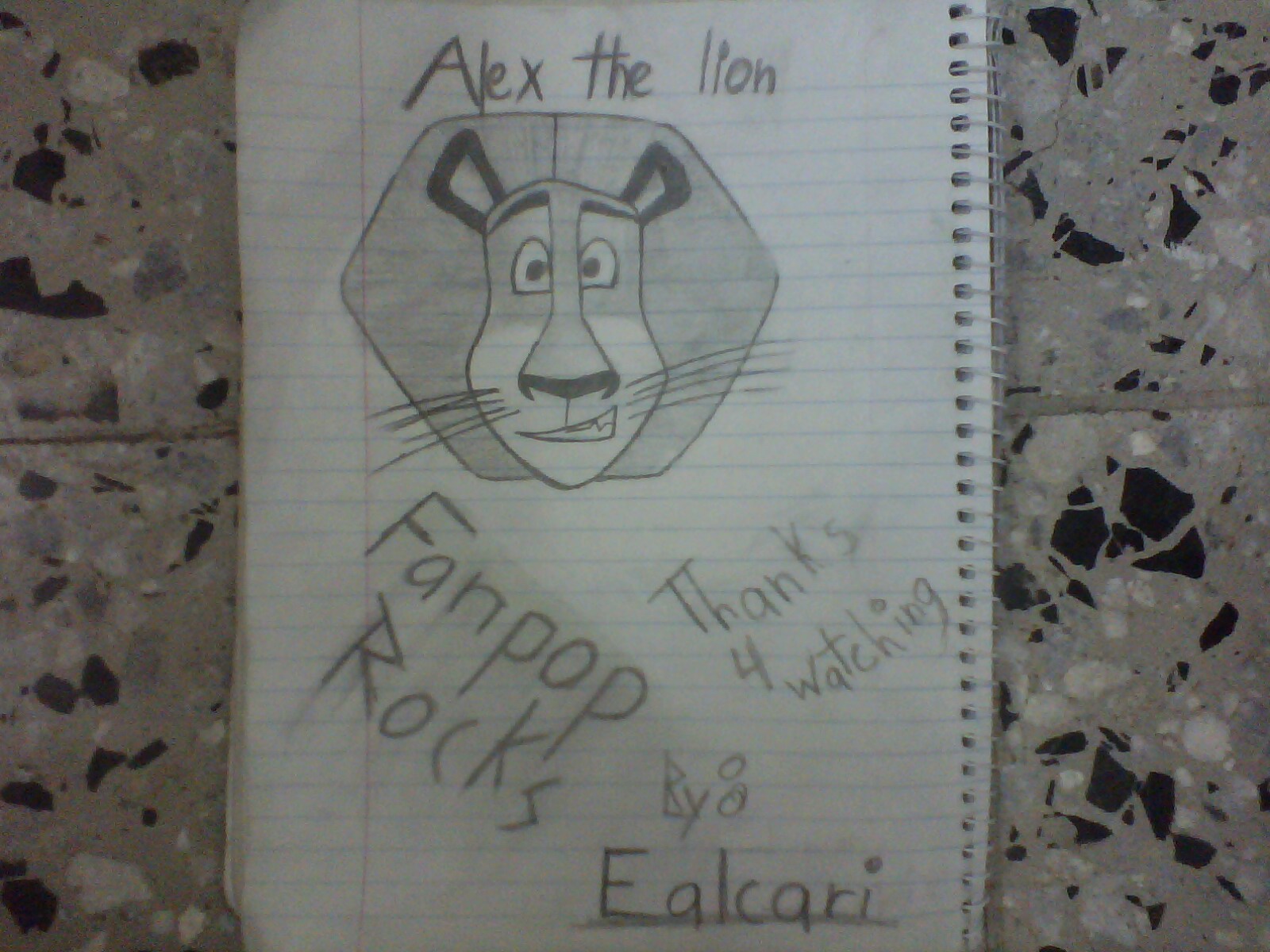 Alex the lion draw....