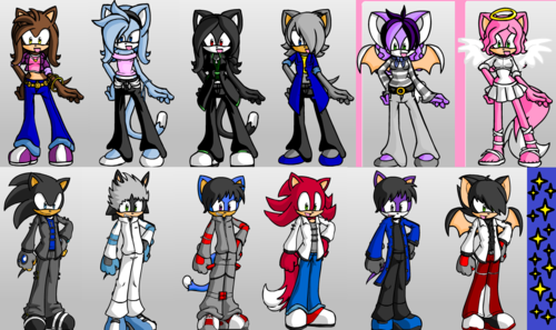  All of my shabiki characters!