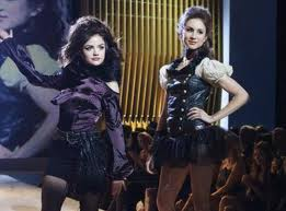 Aria and Spencer at the fashion show