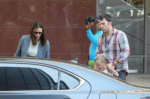 Ben, Jen and Violet out for a lunch