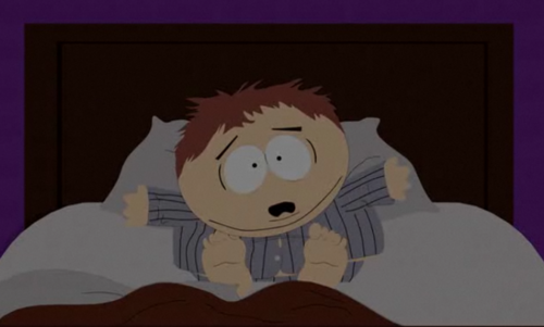  Cartman's cute adorable chubby feet hiển thị after he had a bad dream! :3