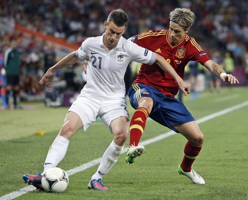 EURO 2012: Spain (2) v France (0) - Quarter Finals