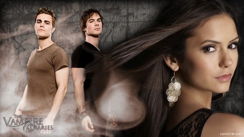  Elena and the Salvatore brothers the vampire diaries