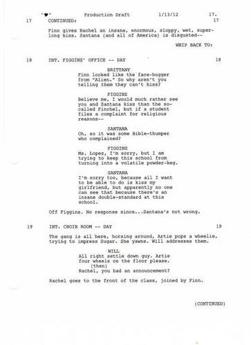  Full Scripted Scene: 3x13 jantung - Brittana lockers and Figgins 1 of 3
