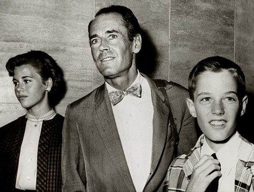 Henry Fonda with children Jane & Peter