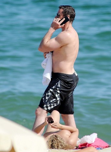 Hugh Jackman in the Beach 