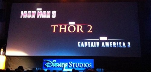 Iron-Man 3, Thor 2, Captain America 2 logo