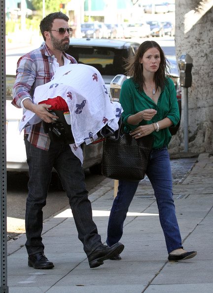 Jen and Ben were out and about with baby Samuel 