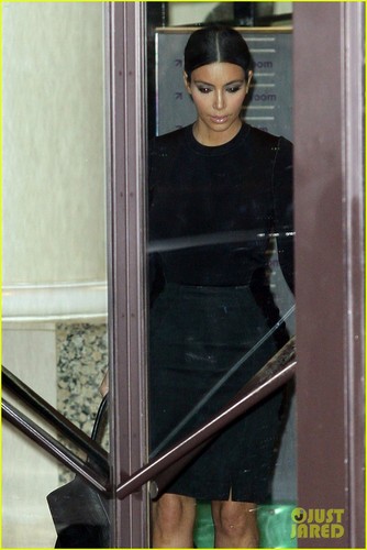  Kim and Kanye leaving their Birmingham hotel