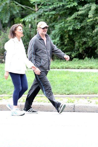 Liam Neeson Strolls Around Central Park