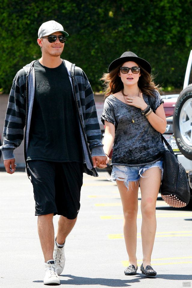 Lucy & Chris out and about in Sherman Oaks, LA - Chris Zylka and Lucy ...