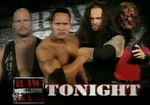 Match of Stone Cold & The Rock vs Undertaker & Kane, 1998
