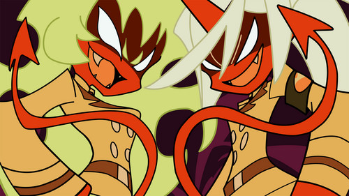  Scanty and Kneesocks moments before transformation