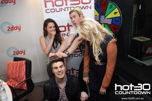  at the Hot 30 Countdown studio in Sydney.