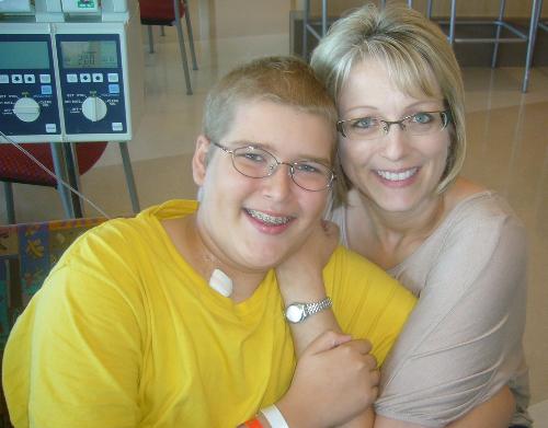 evan with his mom