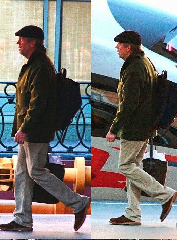  hugh laurie at the train station in St. Petersburg( Russia)