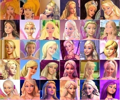 Barbie all faces