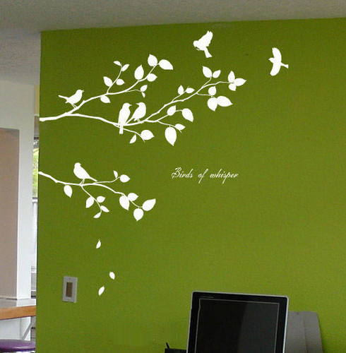  Birds Of Whisper Branches with Birds ウォール Sticker