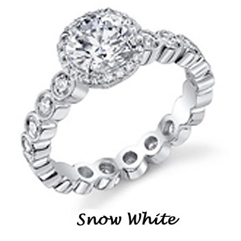  DP engagement rings: Snow white