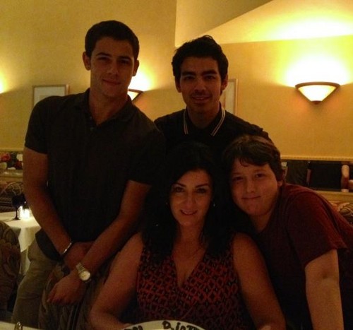  Denise Jonas early b-day celebration with 3 of 4 kids in NYC