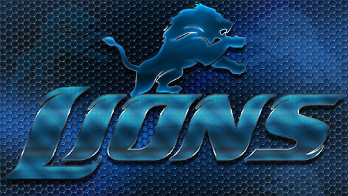  Detroit Lions Heavy Metal 16x9 Text N Logo Hintergrund