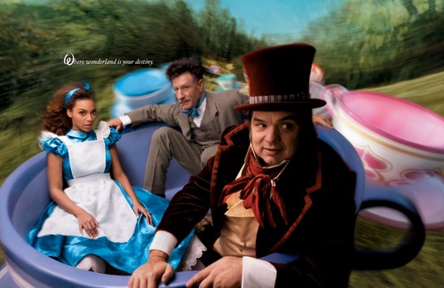  Disney Dream Portraits: Beyonce: Alice, Lyle Lovett: March Hare, and Oliver Platt: Mad Hatter