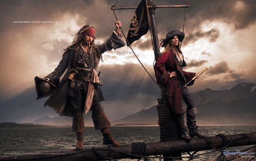 Disney Dream Portraits: Johnny Depp as Jack Sparrow and Patti Smith as "Second Pirate"