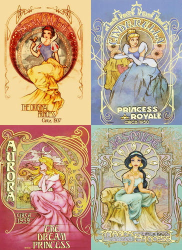 Disney Princess "Vintage" Posters