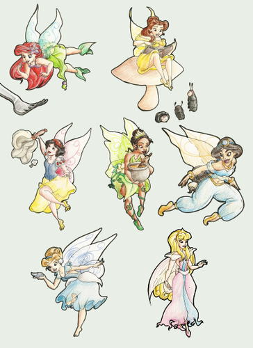 Disney Princesses as Fairies