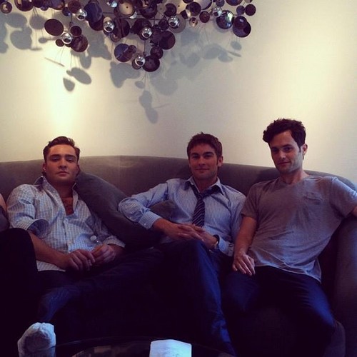 Ed with Chace and Penn on set today!