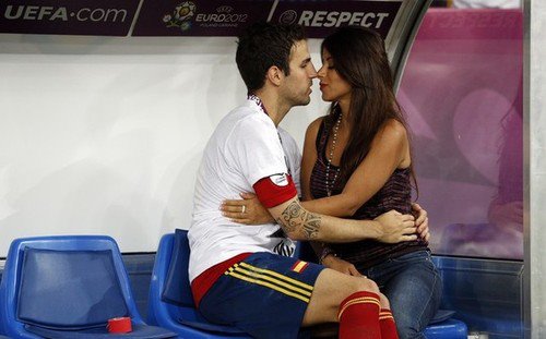  Euro 2012 final: Spain v Italy - Fabregas celebrating victory