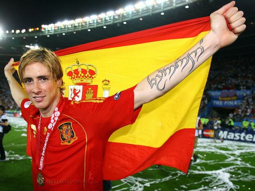  Euro 2012 final: Spain v Italy - Torres celebrating victory