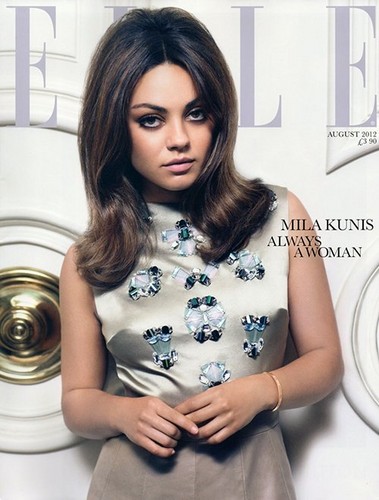  Mila Kunis Covers ELLE UK August 2012