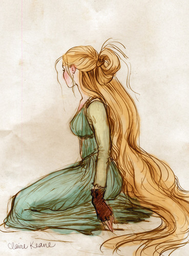 Rapunzel concept arts made by Claire Keane