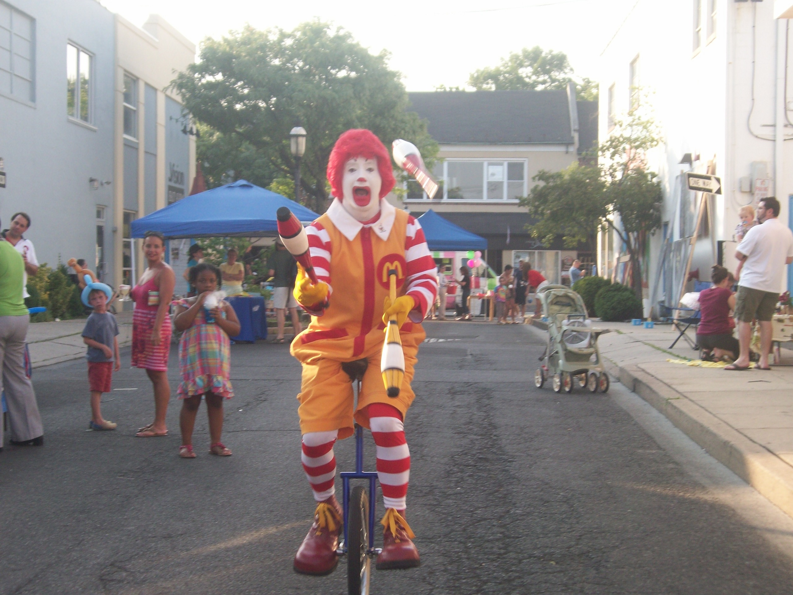 Ronald McDonald at First Fridays in Ambler