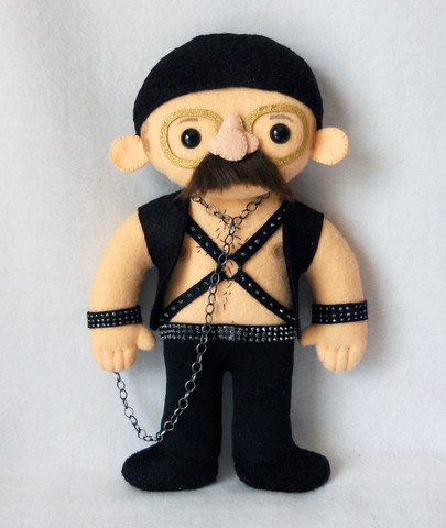  "Dad Likes Leather" Doll door Michelle Coffee
