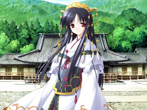 Anime girls wearing Kimono