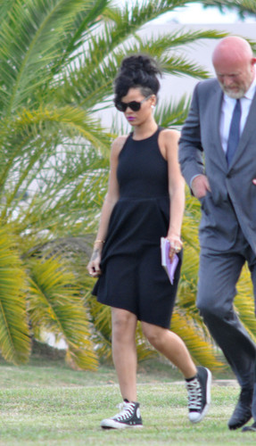 Attends Grandmother’s Funeral In Barbados [10 July 2012]